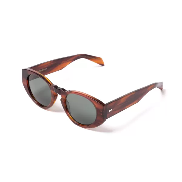 TBD BRILLEN Sonnenbrille „Madras Havana" Mit Grunen Glasern Handgefertigt* Sonnenbrille