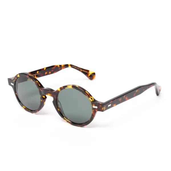 TBD BRILLEN Sonnenbrille „Oxford Dark Havana" Mit Grunen Glasern Handarbeit* Sonnenbrille