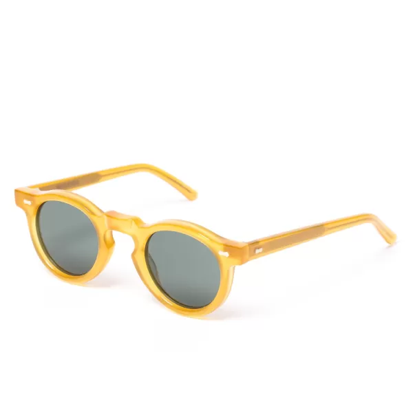 TBD BRILLEN Sonnenbrille "Welt Honey" Mit Grunen Glasern - Handarbeit* Sonnenbrille