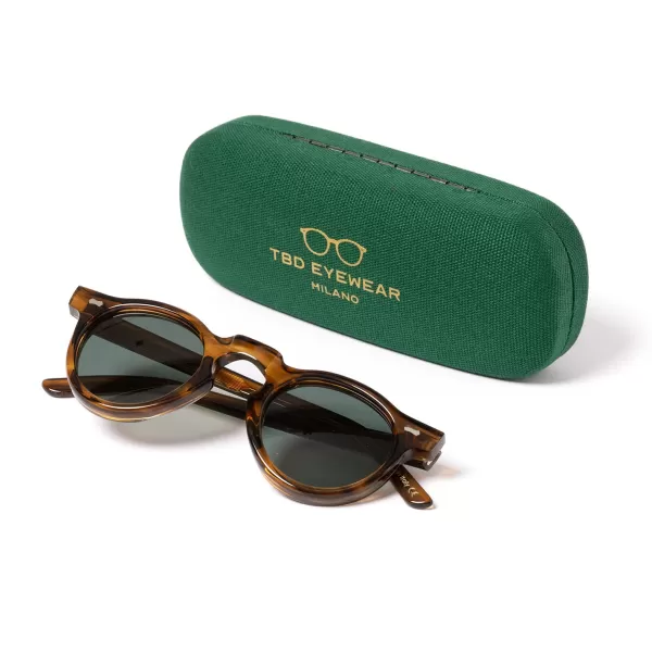 TBD BRILLEN Sonnenbrille „World Earth Bio" Mit Grunen Glasern Handgefertigt* Sonnenbrille
