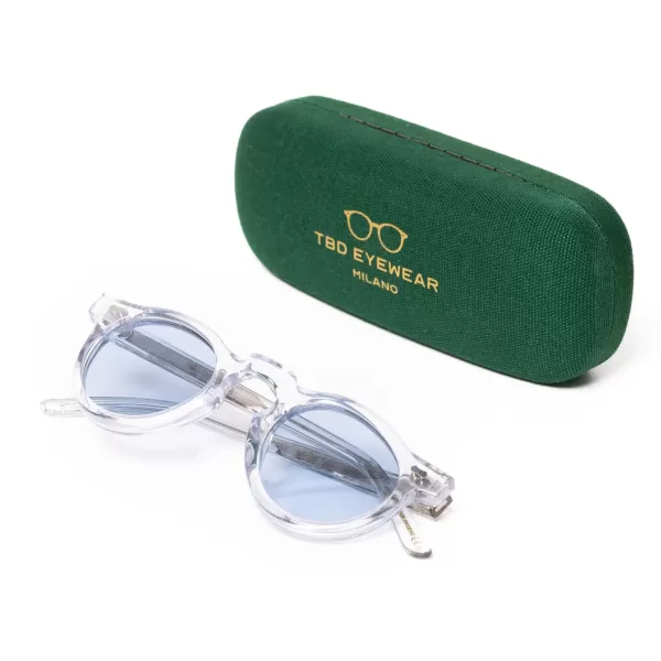 TBD BRILLEN Sonnenbrille „World Transparent" Mit Hellblauen Glasern Reine Handarbeit* Sonnenbrille