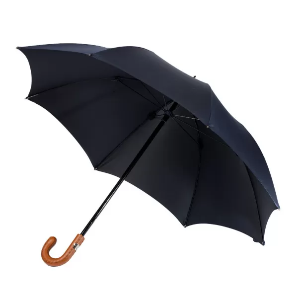 Maglia Sportlicher Regenschirm In Dunkelblau Mit Handgenahtem Ledergriff* Regenschirme