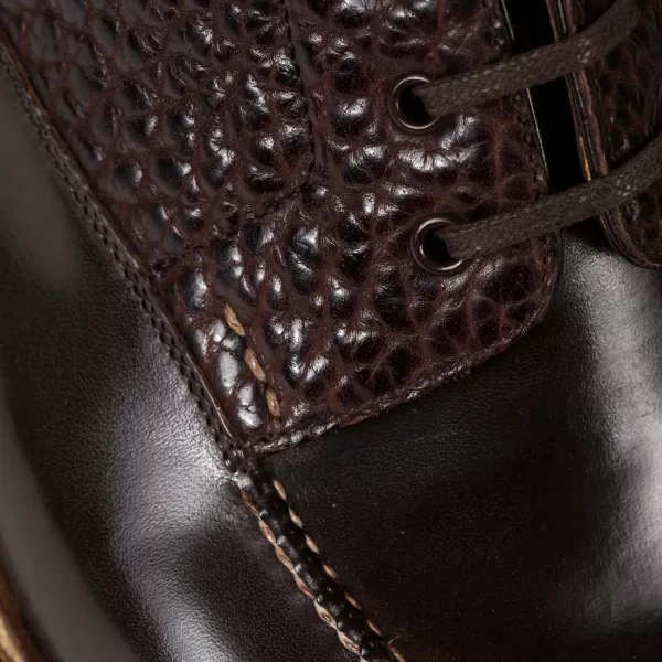 Saint Crispin's Stiefel „Norvegese Boot" Aus Dunkelbraunem Kalbsleder Und Wasserbuffel Rein* Mto