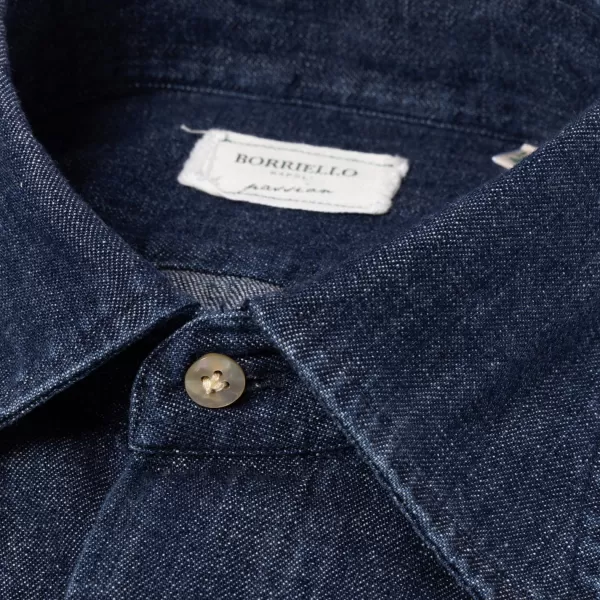 Borriello Vorgewaschenes Vintage-Sportshirt Aus Japanischer Baumwolle* Freizeithemden