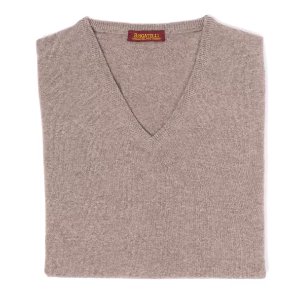 Brigatelli seit 1922 V-Pullover Aus Merinowolle Und Kaschmir 1-Lagige Kaschmirmischung* Strickwaren