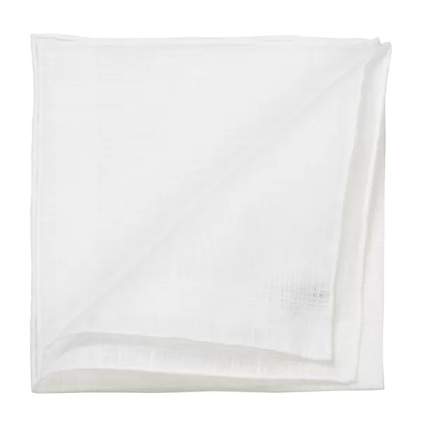 Simonnot-Godard Weises Einstecktuch „Blanc" Aus Reinem Leinen* Taschentücher