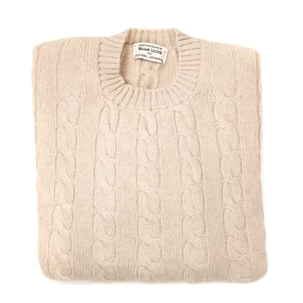 William Lockie Zopfpullover „Chirnside Cable" Aus Reinem Schottischem 4-Lagigem Kaschmir* Strickwaren
