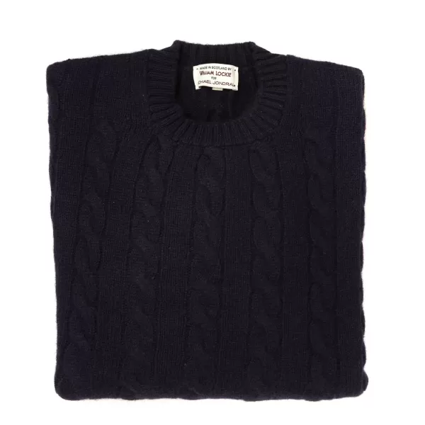 William Lockie Zopfpullover „Chirnside Cable" Aus Reinem Schottischem 4-Lagigem Kaschmirpullover* Strickwaren